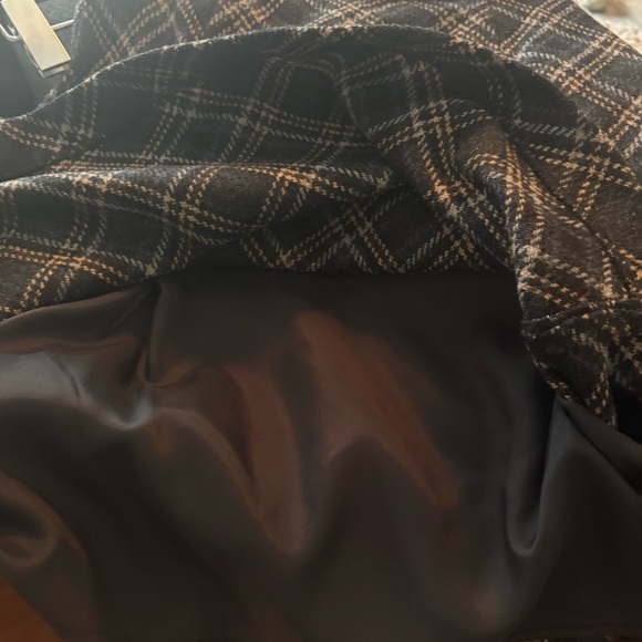 G.H. Bass & Co. Plaid Vintage 90’s Dark Recycled Wool Grey A-line Skirt Size 10 - Picture 7 of 10